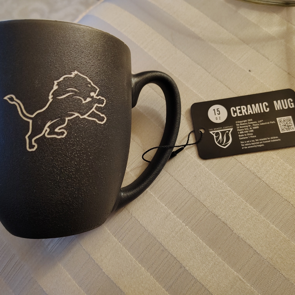 NFL Black Detroit Lions Mug